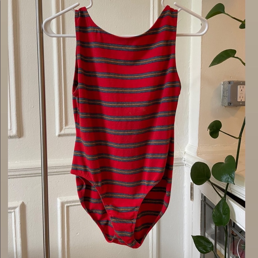 Vintage Striped Bodysuit